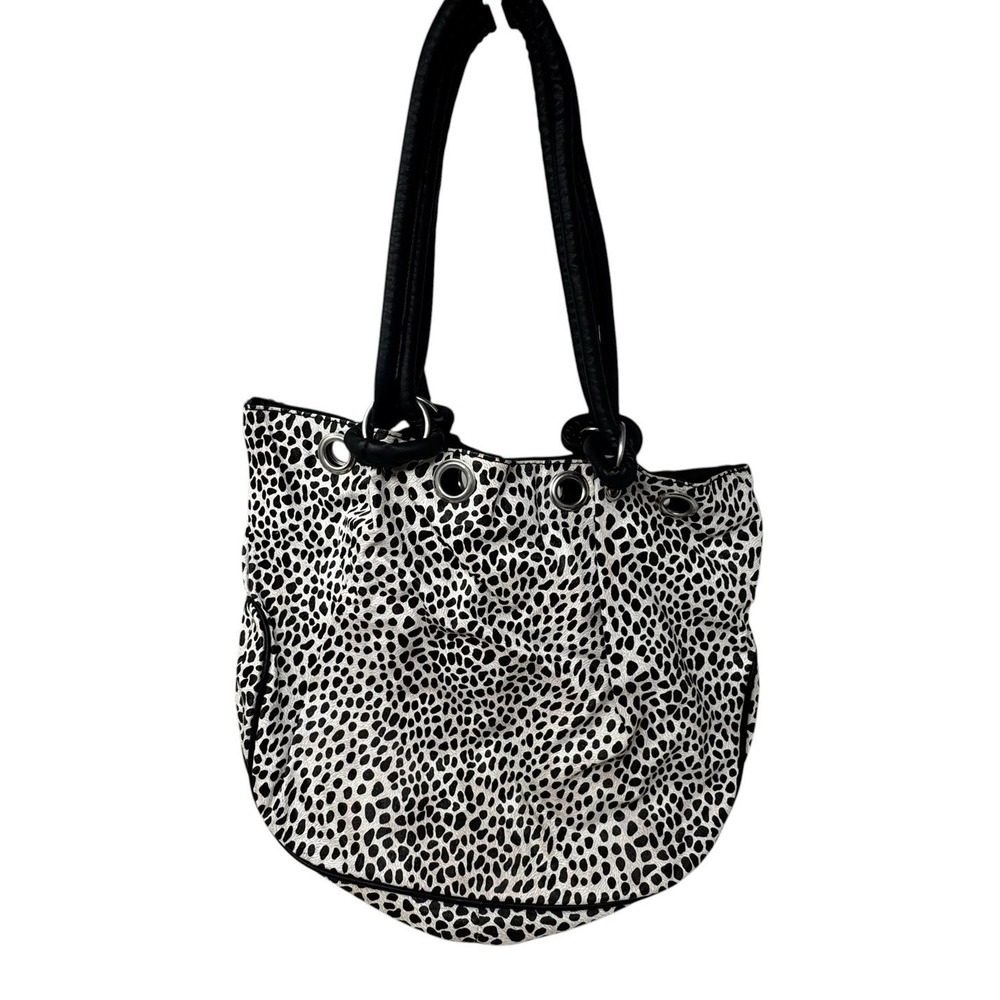 Aldo Animal Print Top Handle Handbag Beige Black Large Satchel Bag
